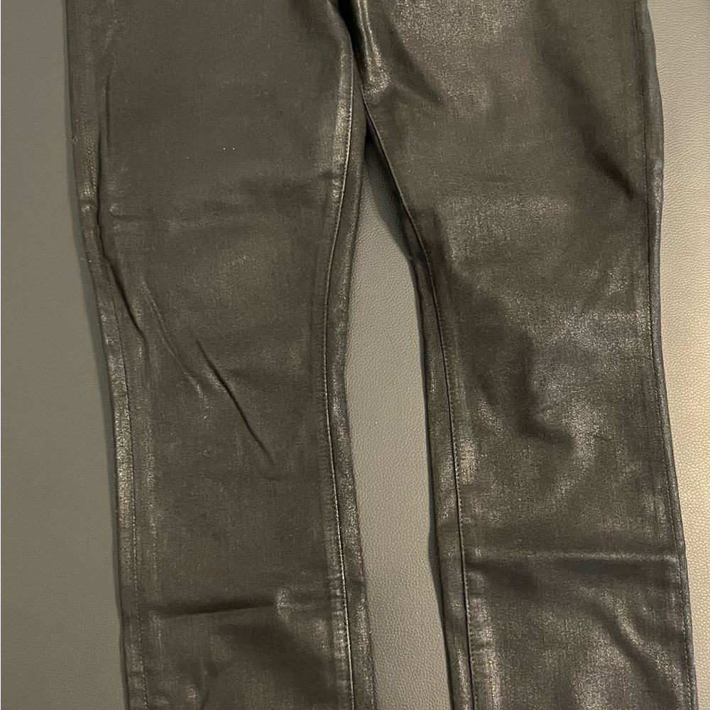 Velvet Metallic Black Jeans